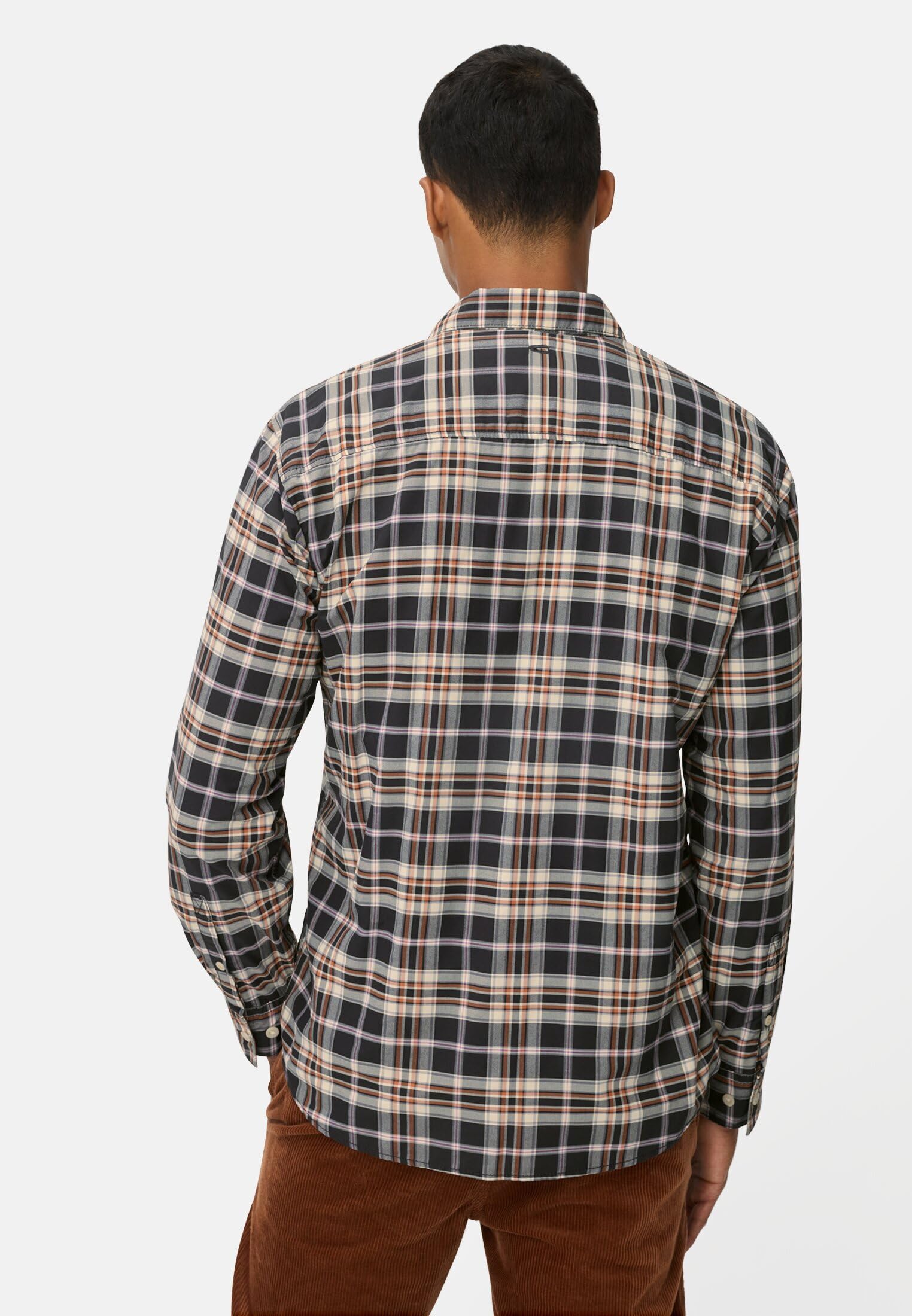 camel active Herren Leichtes Karohemd mit Quick Dry Funktion