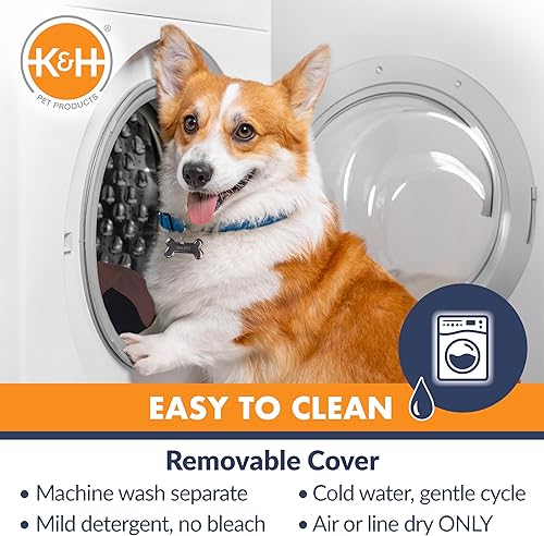 Miniatura 6 de K&H PET PRODUCTS - Asiento elevador para mascotas, perros y gatos, plegable, talla S, color negro y crema