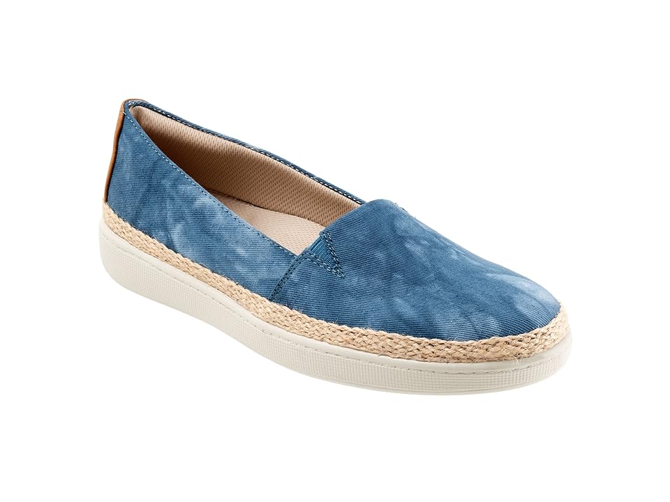 Trotters Accent (Blue Multi) Women's Slip on Shoes INTERNATIONAL SHIPPING