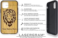 Vista 5 de Funda de madera natural compatible con iPhone, bandera de México, grabado personalizado incluido (bambú)