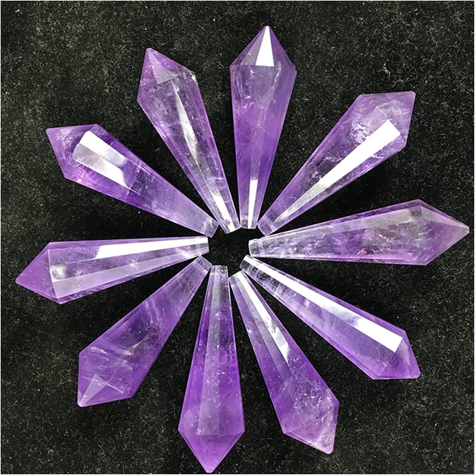 Home Sammlungen Amethyst-Rohstein, natürlicher Amethyst, Engel, Pendel, Pullover, Halskette, Anhänger, Zauberstab, Heilkristalle, liefern als Geschenk
