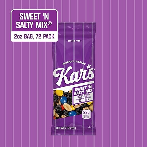 Miniatura 2 de Kar's Nuts Original Sweet 'N Salty Trail Mix, paquetes individuales, paquete a granel de 72, aperitivos sin gluten, 144 onzas