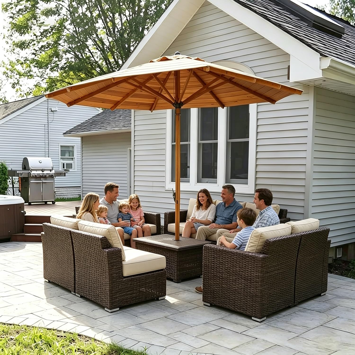 Auvent de Remplacement pour Parasol Déporté, 2.5x2.5m 3.0x3.0m 8 Baleines Carré Housse De Rechange pour Parasol jardin，Extérieur Toile de Parasol pour Jardin, Terrasse, Marché(Gris,2.5mx2.5m)