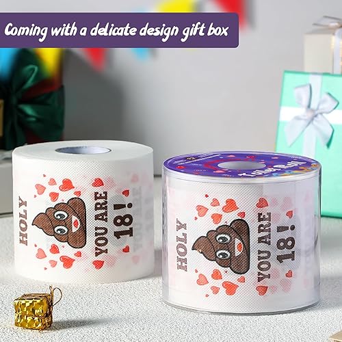 Miniatura 4 de Regalos de cumpleaños número 18 para niño o niña, papel higiénico de broma feliz, decoraciones de cumpleaños de 18 años, regalos de fiesta, regalo