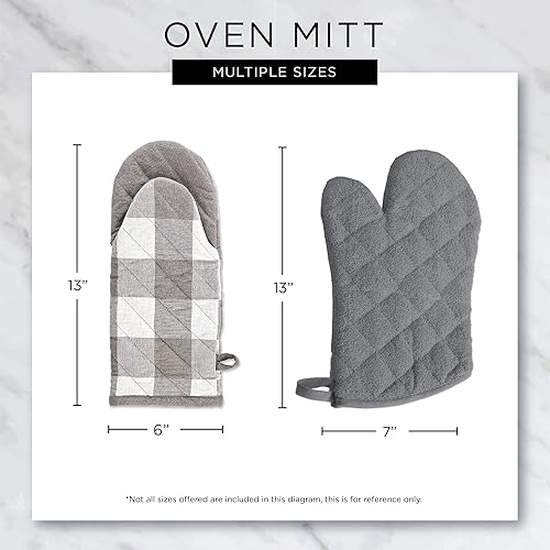 Miniatura 7 de DII Tri-Color Check Collection - Juego de manoplas para horno, color azul francés, 2 piezas