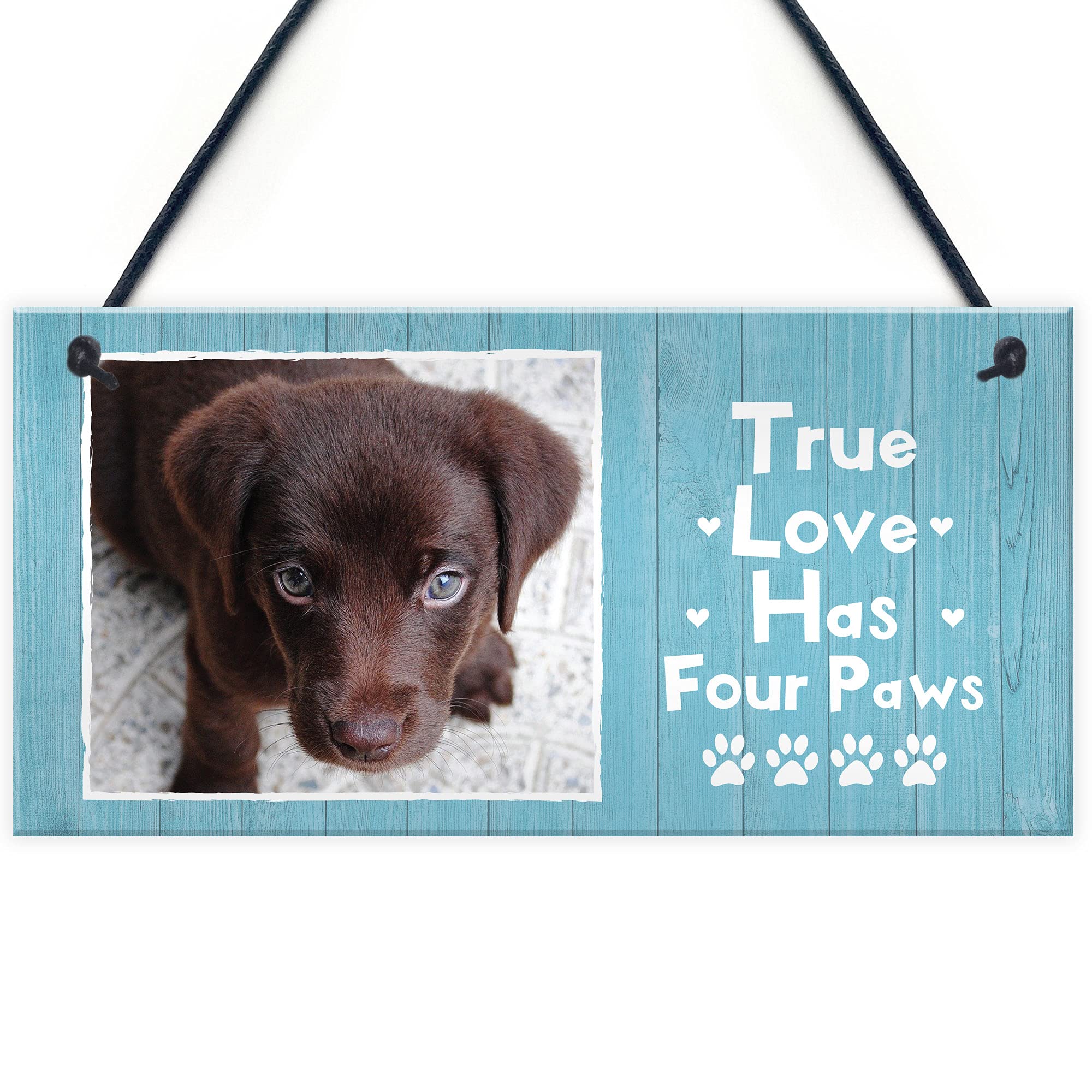 Red Ocean PERSONALISED Custom Photo Dog Sign Novelty Dog Animal Lover Pet Gifts Home Decor Signs