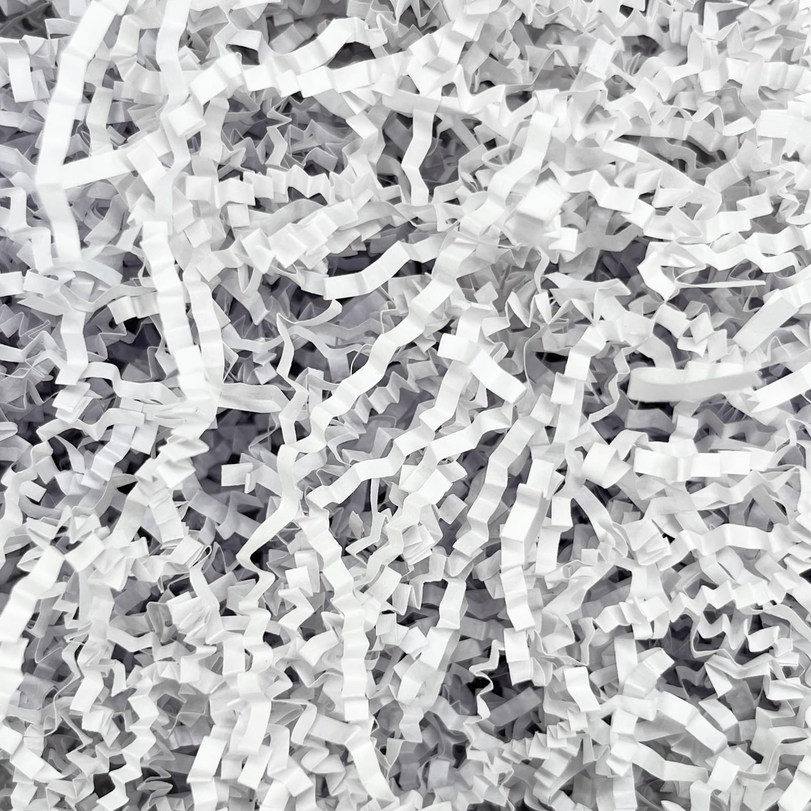 White Crinkle Cut Paper Shred Filler, 1 LB Basket Filler Shredded Paper, Confetti Stuffing for Basket Filling, Halloween, Thanksgiving, Christmas, Birthdays, Gift Wrapping, Stuffer Party Supplies