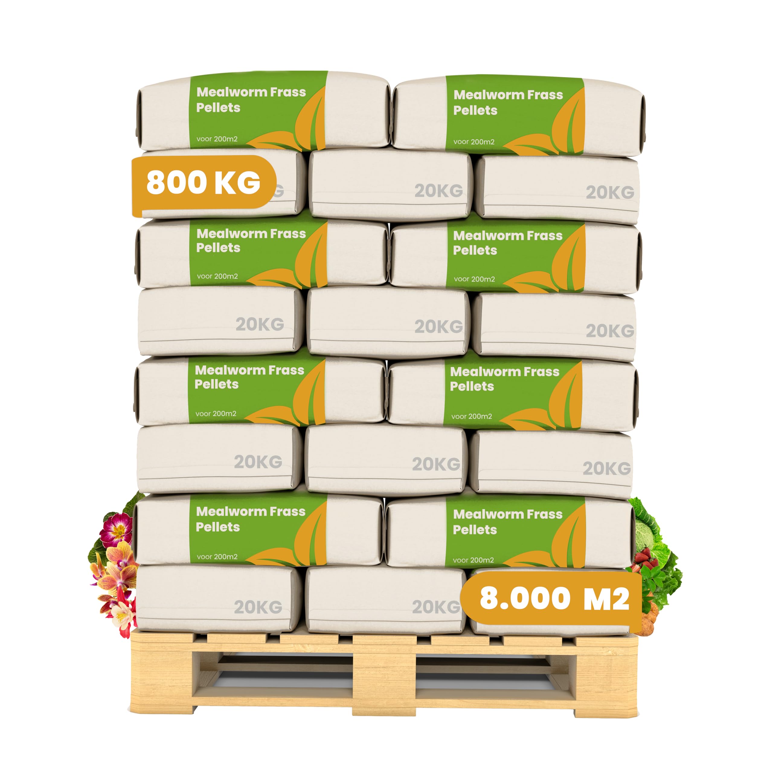 Mącznik Mącznik Frass - 800kg = 8000m2 - Wartość NPK 3,5-3,5-2,5 | Pelety Nawozu Mącznika - Polepszacz Gleby - Granulat Obornika Do Ogrodu - Nawóz Organiczny - Organifer