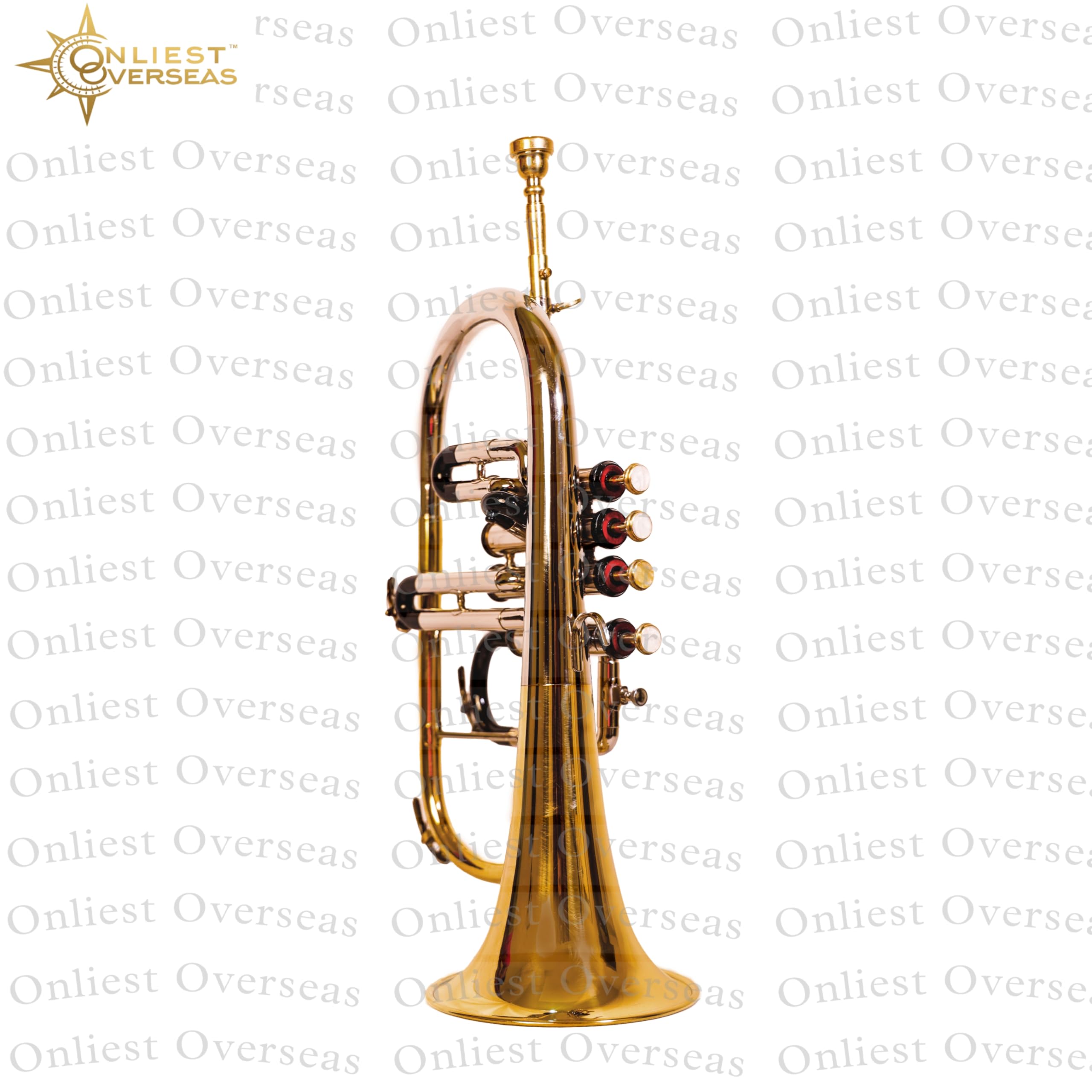 Flugel Horn 4 valvole in ottone strumento con tono caldo, valvole lisce, per musicisti e studenti.