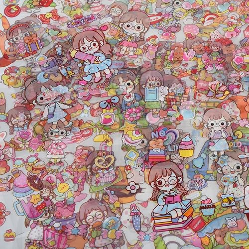 Miniatura 3 de Calcomanías de letras kawaii japonesas de papelería, 100 hojas, lindas calcomanías de álbumes de recortes, calcomanías Kuromi para hacer tarjetas,