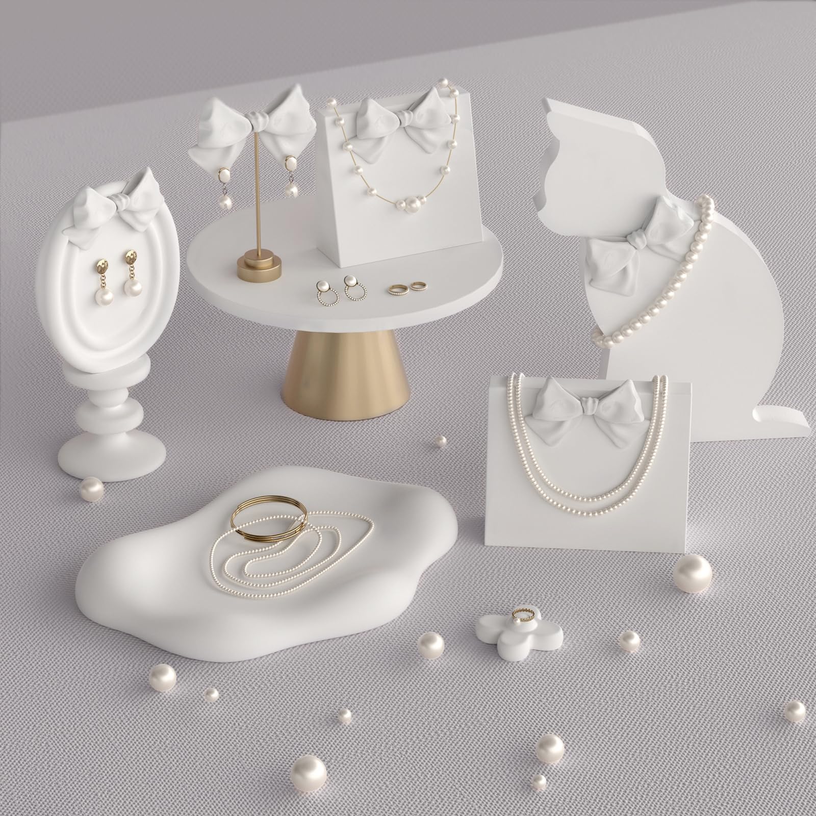 1200Pcs Pearl Beads for Bracelets, Bracelet Making Kit for Adults, Kids Friendship Bracelet Kits, Jewelry Making Kit with String and Charms for Girls Teens DIY Pearls Kit for Bracelet Necklace Earring