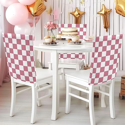 Miniatura 5 de Juego de 6 fundas protectoras para sillas de comedor retro, suaves de 19.7 x 23.6 pulgadas, sin decoración
