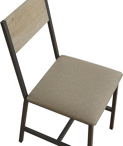 Miniatura 6 de Livavege Piece - Juego de sillas industriales compactas de cocina y tapizadas, para 4 personas, diseño de ahorro para espacios pequeños,