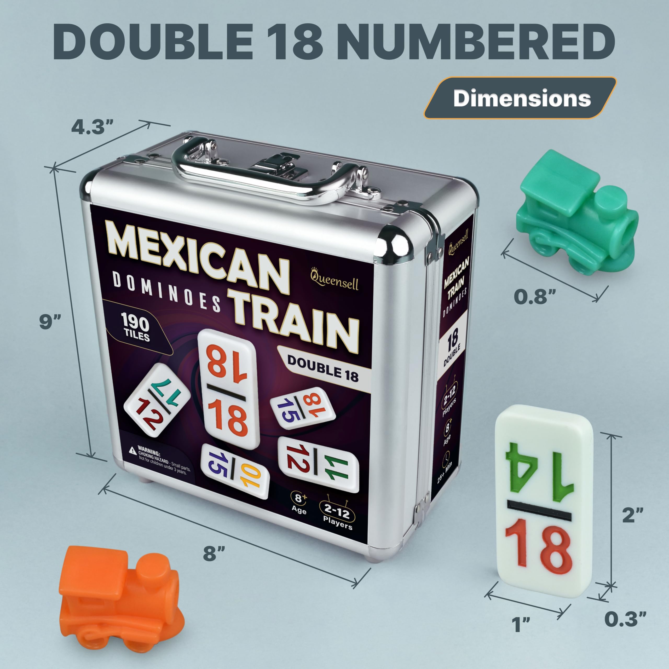 Amazon.com: Queensell Mexican Train Dominoes Set with Numbers