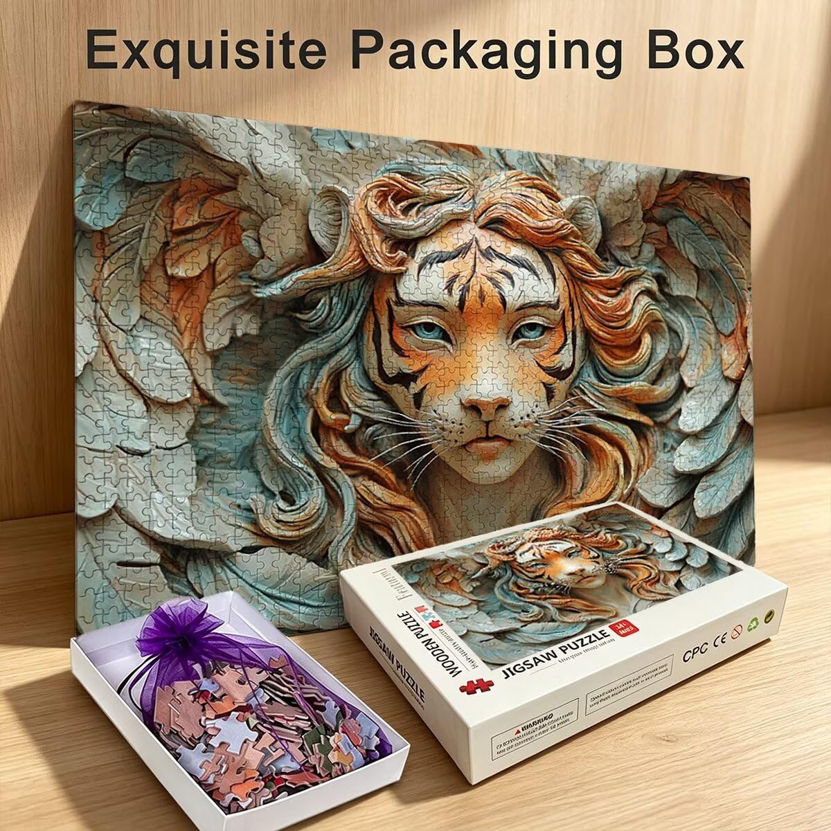 Puzzle 1000 Pezzi, Puzzle Tigre, Legno Pezzi, Regalo Donna Uomo -11355