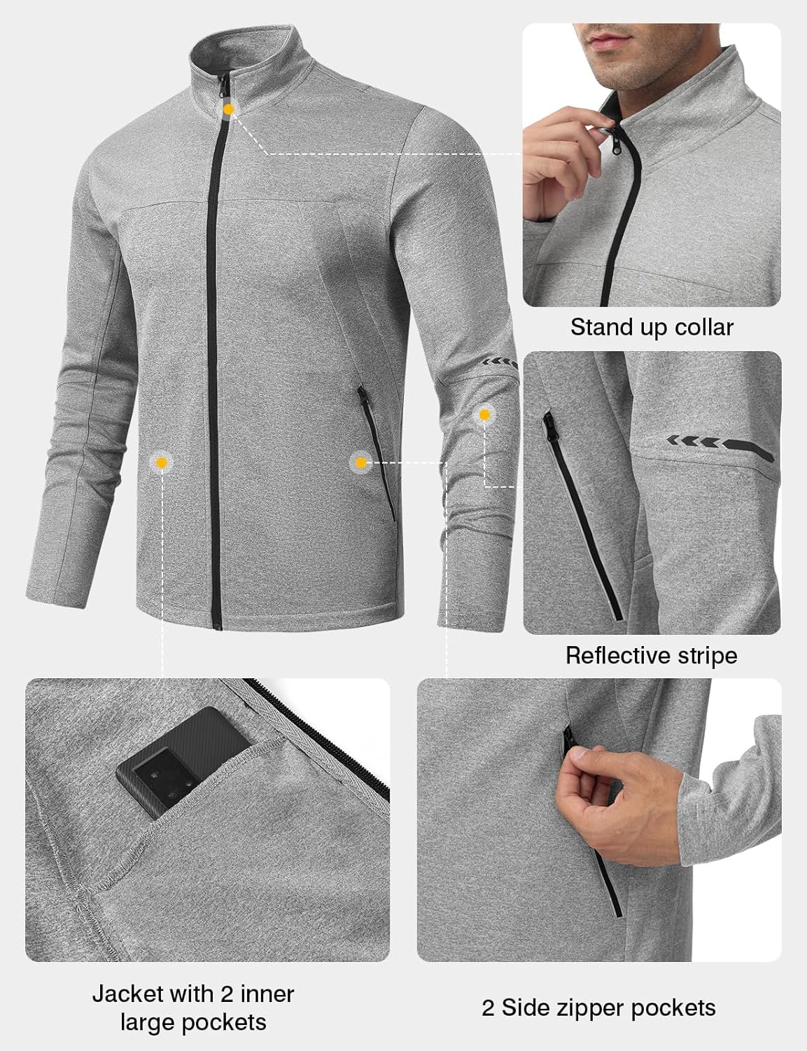 Gopune Men's Tracksuits 2 Piece Casual Athletic Jogging Warm Up Sweat Suits Workout Sports Sets - Image 2