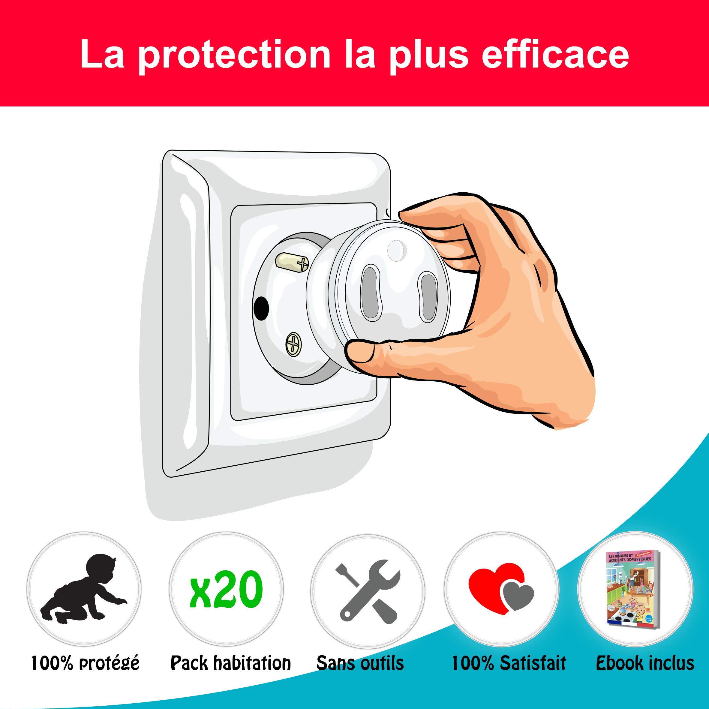 Pack SÉCURITÉ BÉBÉ Complet – Cache Prise Révolutionnaire sans Clef + Protège Angle Transparent | Anti-Choc & Anti-Électrocution | Bébéalis