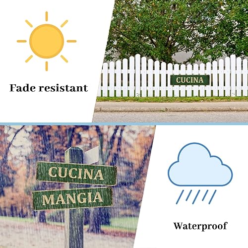 Miniatura 5 de Mukuko Decoración rústica de pared para cocina, arte de pared de granja, letrero de cocina para decoración del hogar (4 x 16 pulgadas, Cucina)