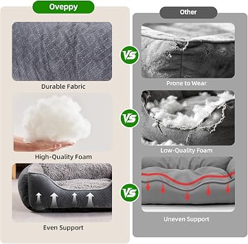 Dog Bed Medium Washable, Rectangle Dog Beds for Medium Large Dogs