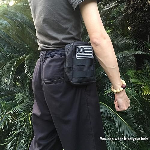 Vista 7 de AMYIPO MOLLE Pouch Multi-Purpose Compact Tactical Waist Bags Small Utility Pouch 2 PCS Small Pouch