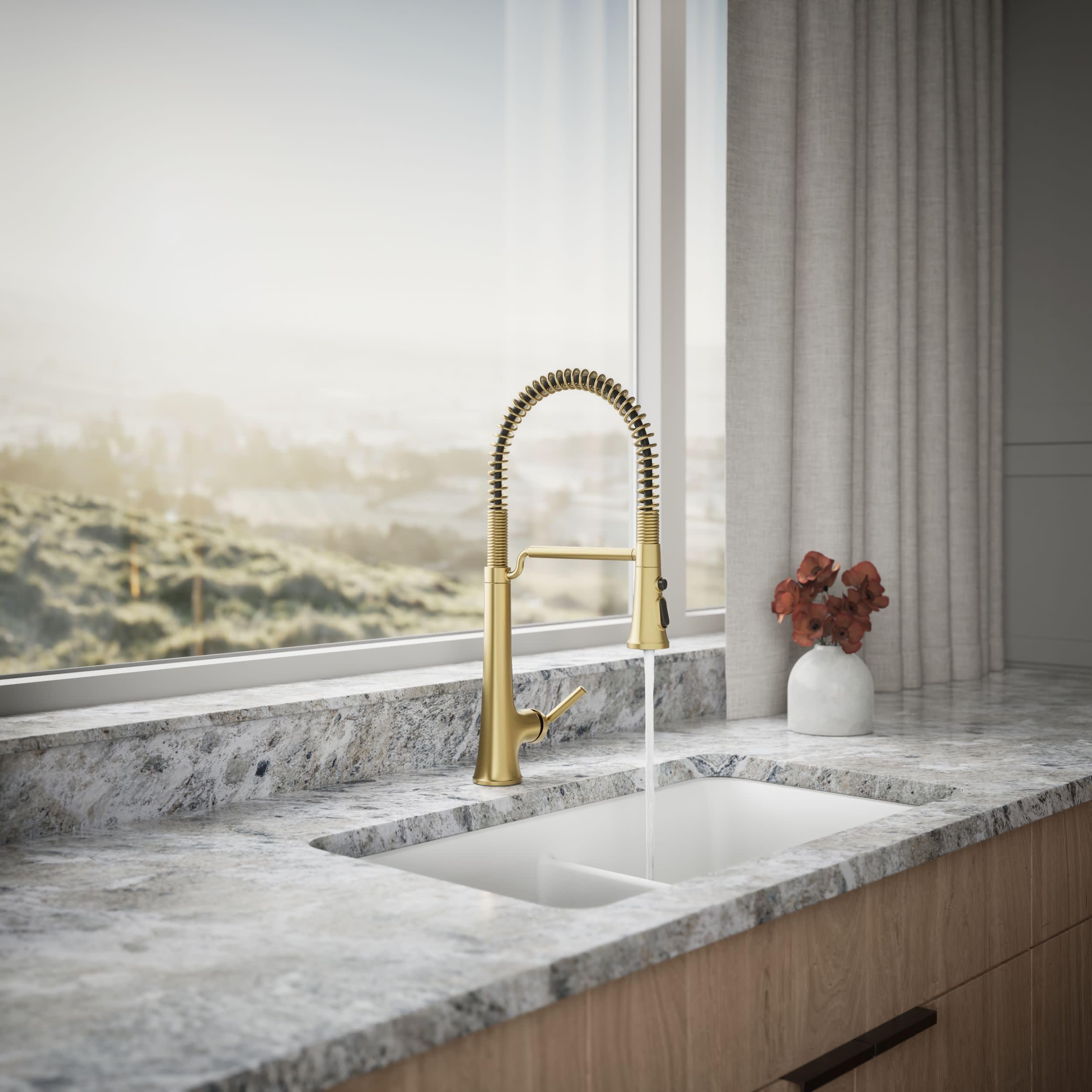 KOHLER K-23765-2MB Tone Kitchen Sink Faucet, Vibrant Brushed