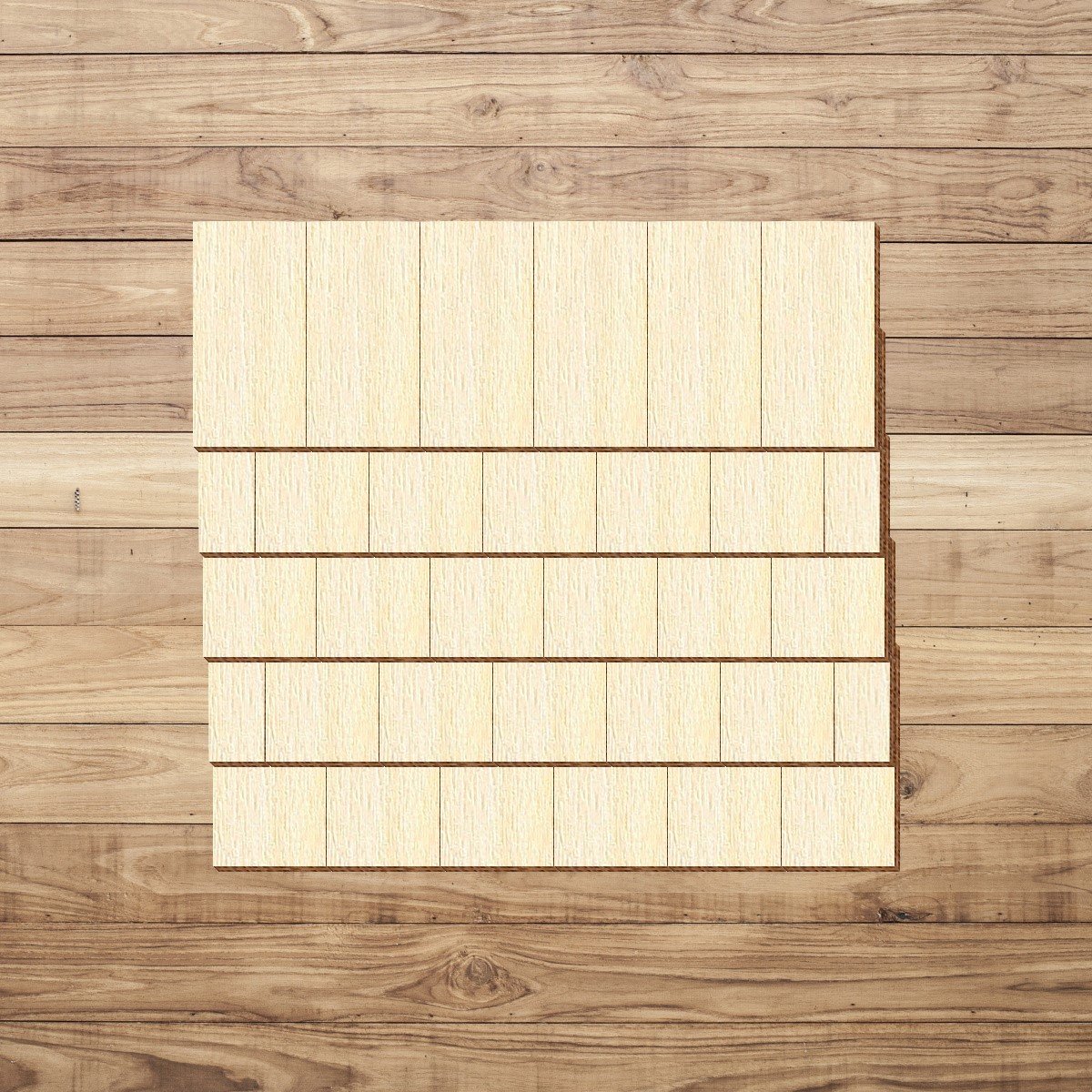 Compensato rettangolo chindel – dimensioni e quantità di selezione, Compensato, 250 pezzi, 60mm x 30mm