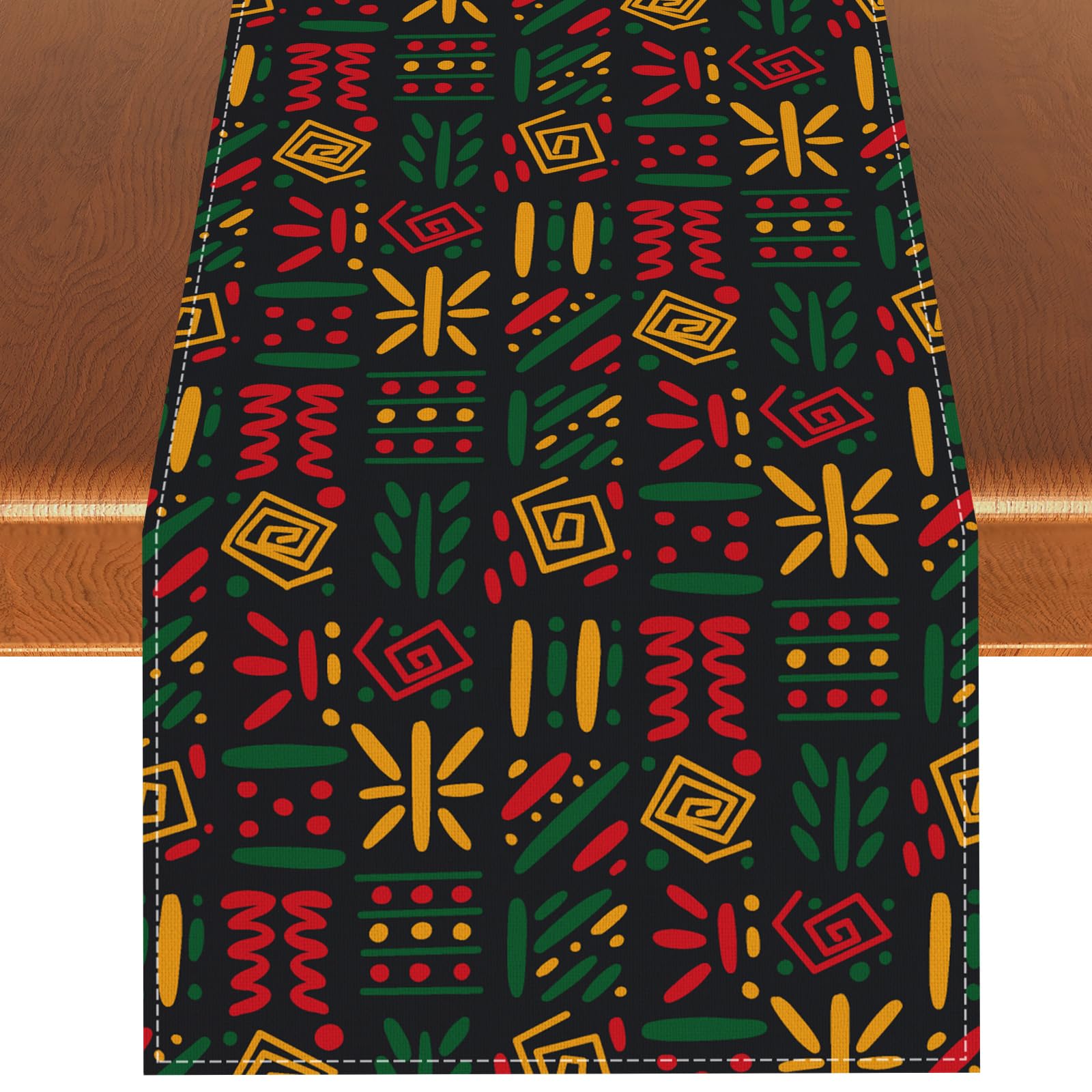 Black History Month Table Runner and Tablecloth Black History Month Decorations and Supplies for Home Kitchen Table-13×72''