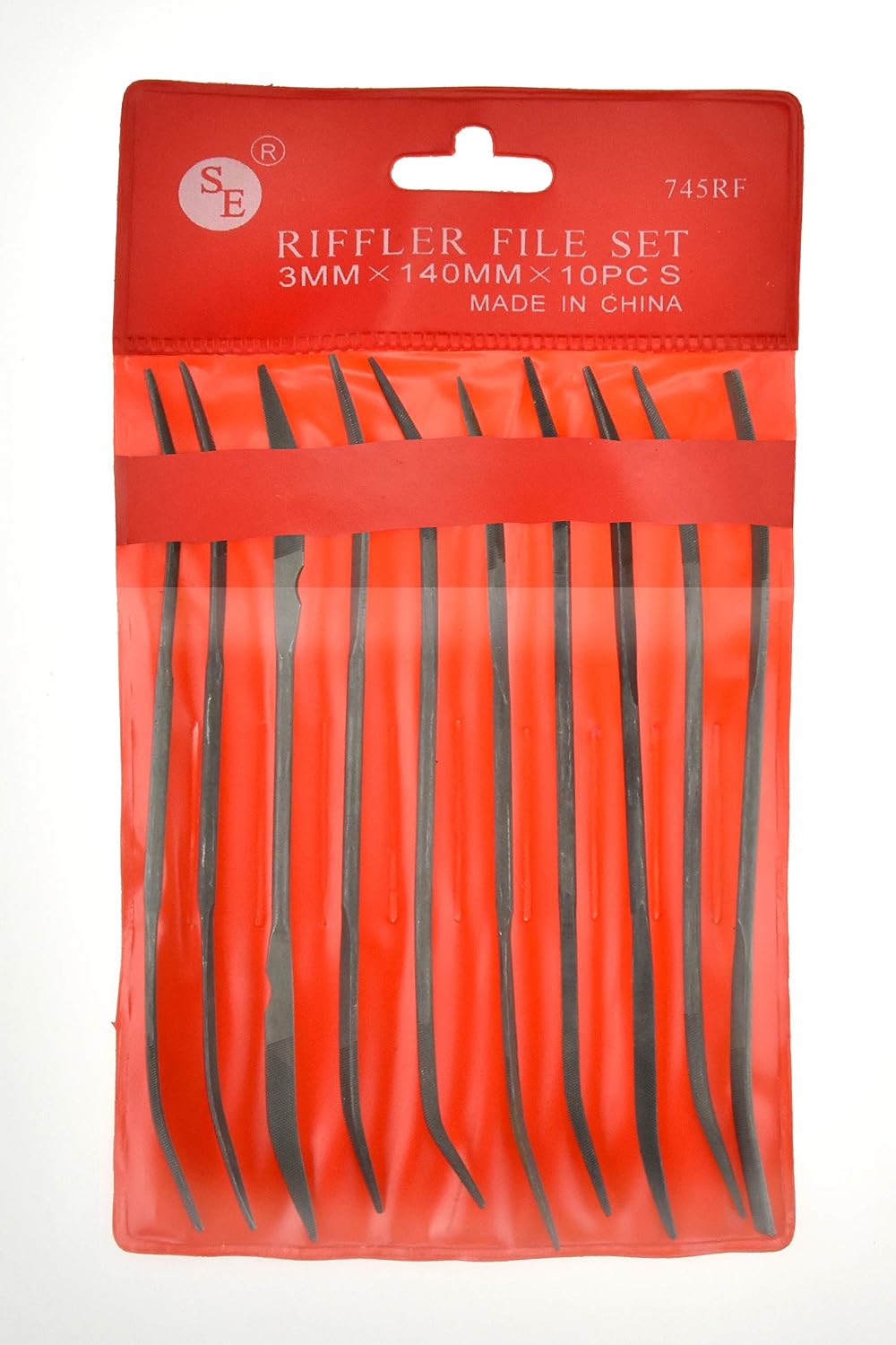 SE Riffler File Set - Precision Hand Tools - Double Ended Metal Files - Set of 10 Pcs - 745RF