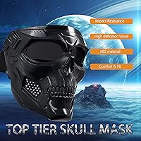 Vista 2 de Máscara de calavera de cara completa, máscaras tácticas para juegos de supervivencia CS, tiro, cosplay, película, paintball, máscaras de miedo