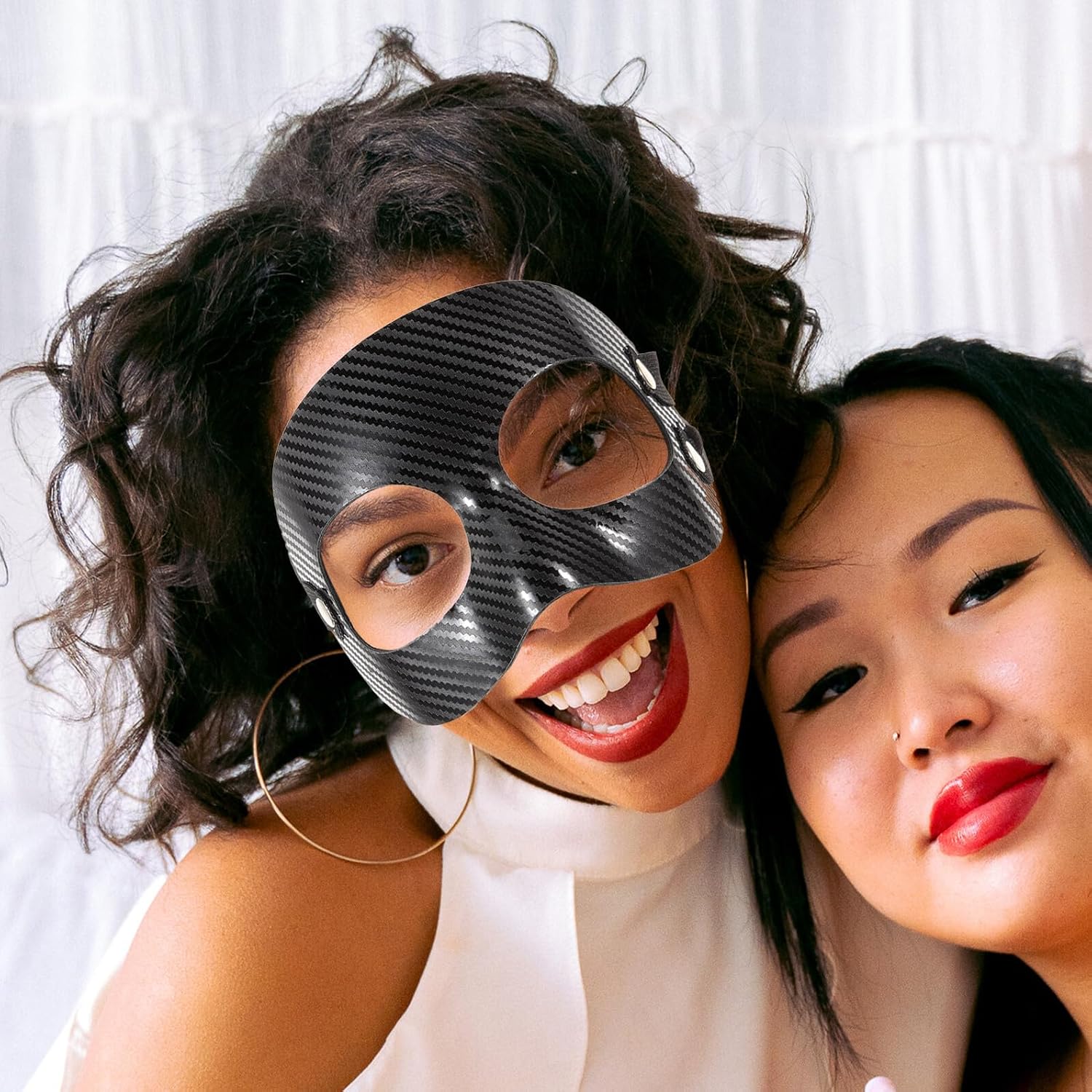 Abaodam Football and Basketball Sport Masks for Men and Women, Large Eye Cosplay Half Mask Props for Costume Party, Photography, Halloween, and Masquerade Events