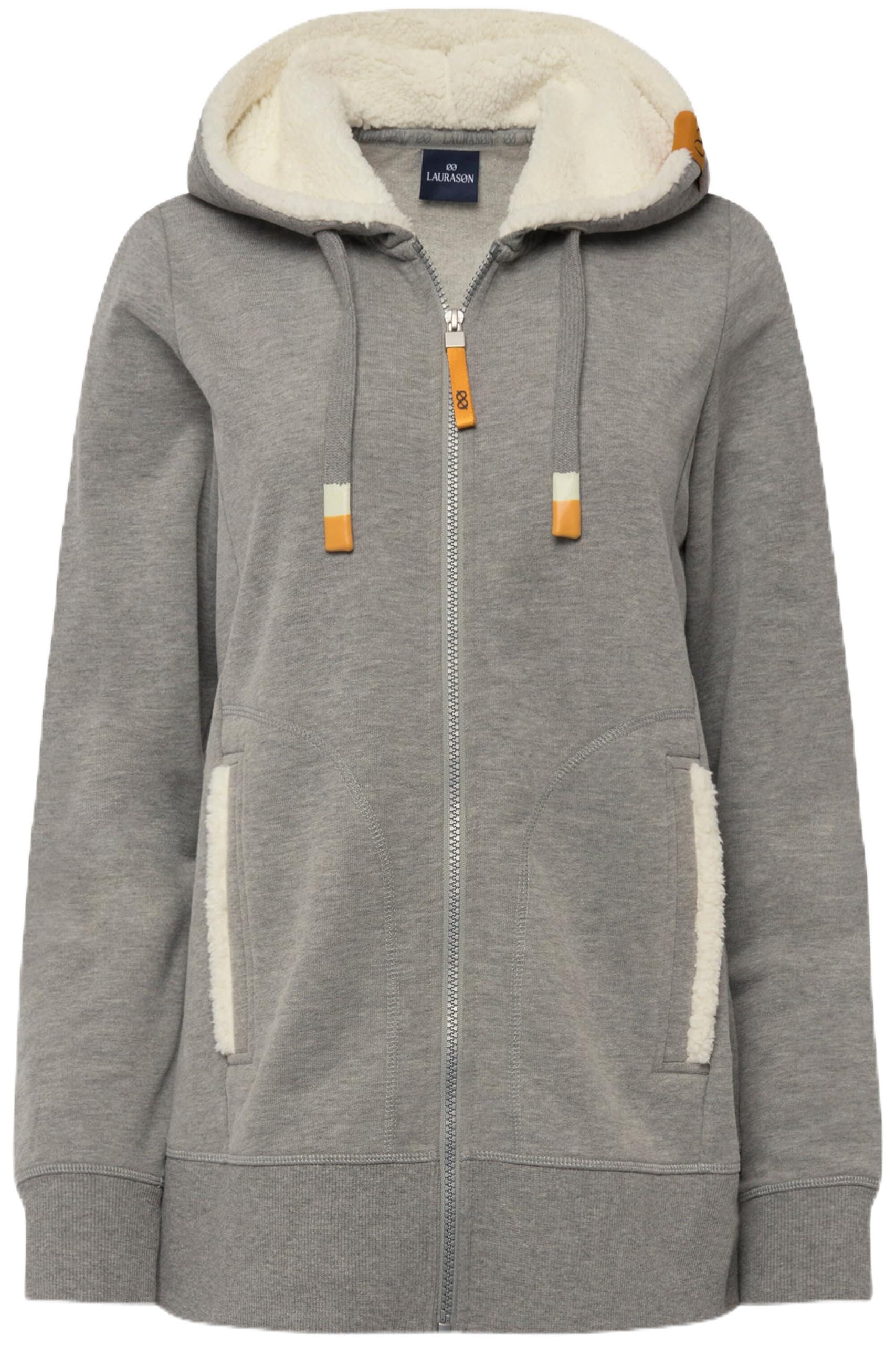 Laurasøn Hoodie-Jacke, Sweat, Kapuze innen aus Teddy, Langarm, aus recyceltem Polyester 822797