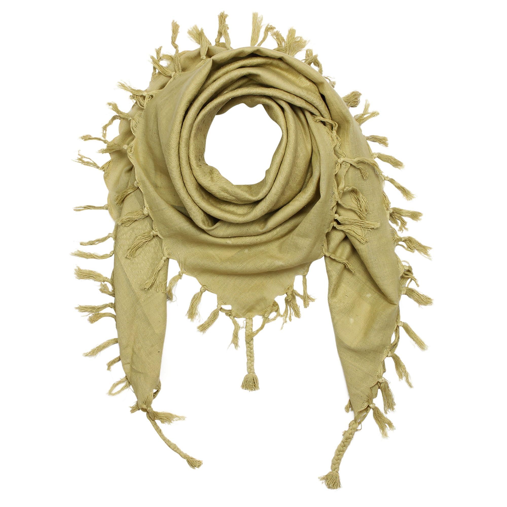 Freak Scene Beige Kufiya - 40X40 Inch - Shemagh - Arafat Scarf Palestinian Plo Pali-Scarf - 100% Cotton