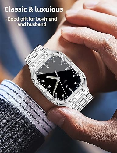 Miniatura 5 de Stainless Steel CaseBand Compatiable for Apple Watch Band 49mm 45mm 44mm 42mm-Rugged Metal iWatch Case and Strap for Men iWatch Band Series