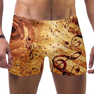 Traje de baño para hombre, cintura elástica, corto, boxeador, verano, playa, tabla, pantalones cortos, color marrón
