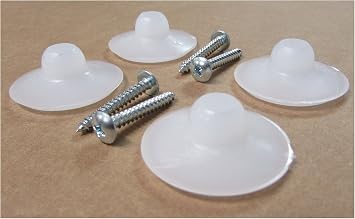 Set of 4 Directors Chair Replacement Foot Glides White