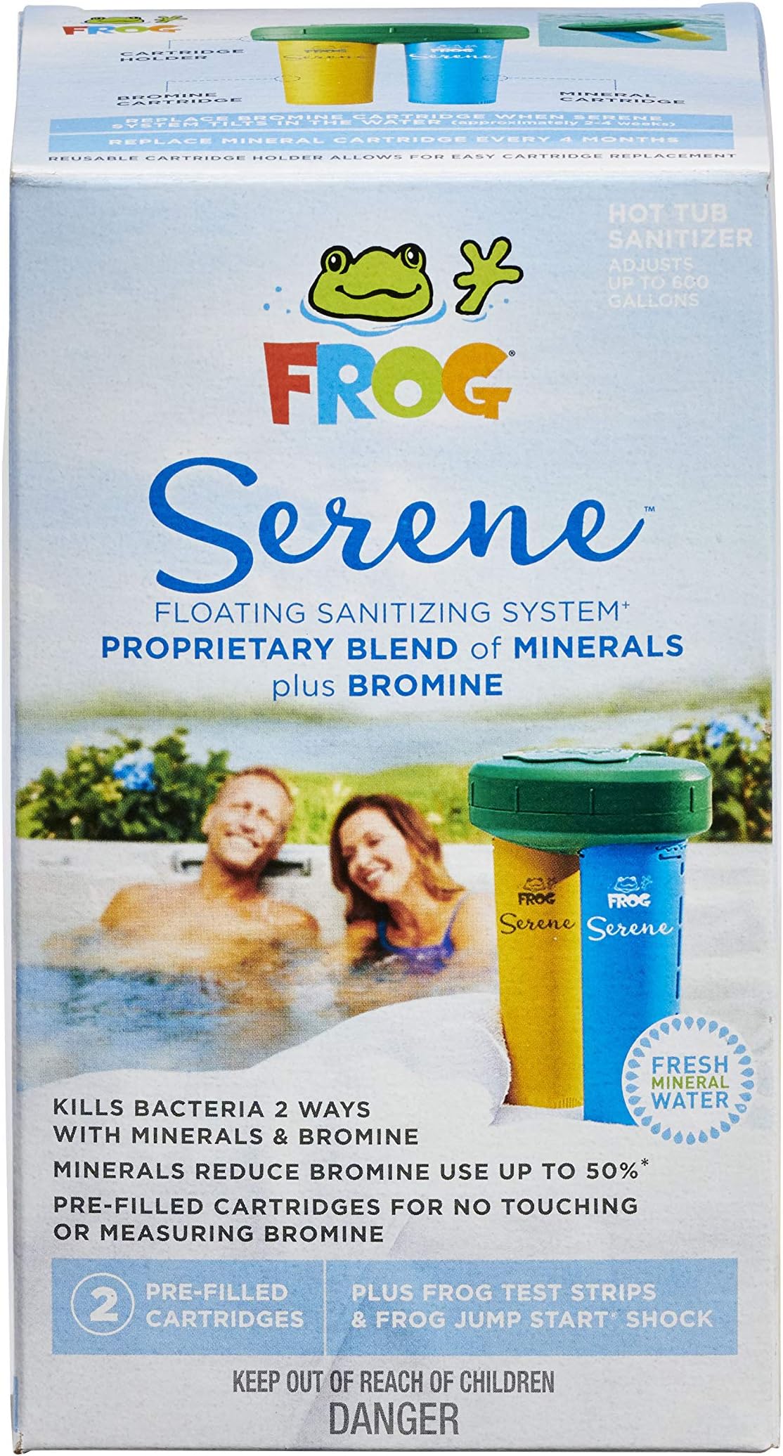 Frog Serene Floating Sanitizing System (Formerly SPA Frog) with Floating Buoy Pool Thermometer