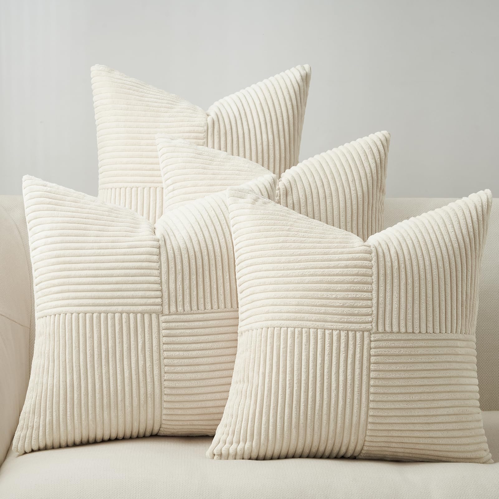Topfinel Kissenbezug 4er Set Kissenhülle Kissenbezüge deko für Sofa Schlafzimmer Wohnzimmer
