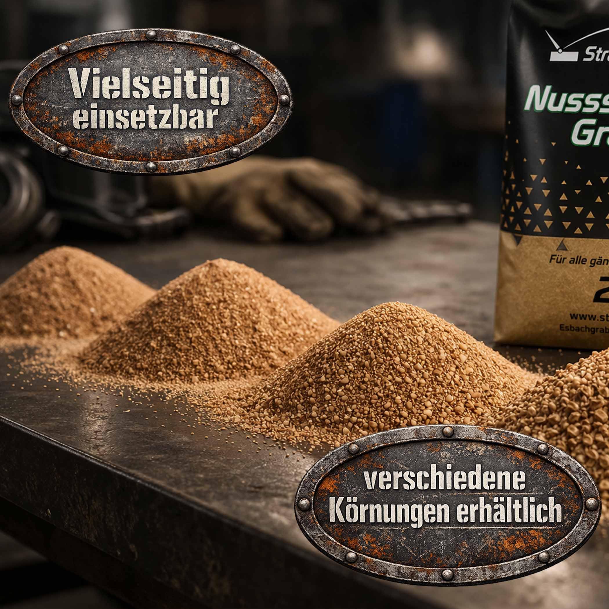 Nussschalen Granulat 0,10-0,25 mm Strahlmittel 25 KG