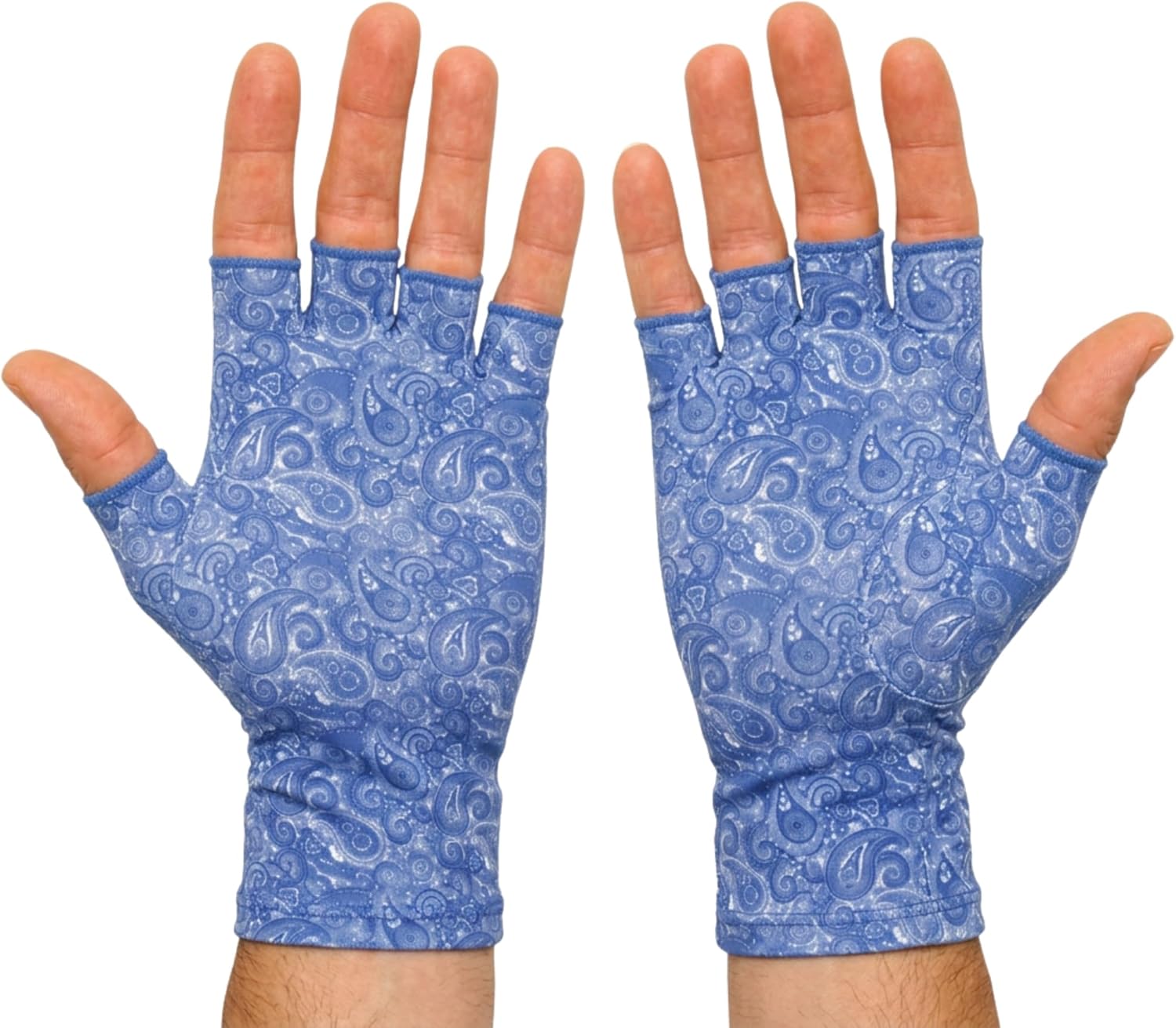 Gloves, Men's Fingerless Compression Gloves, UV Sun Protection Gloves, Driving, Typing & Gaming Gloves