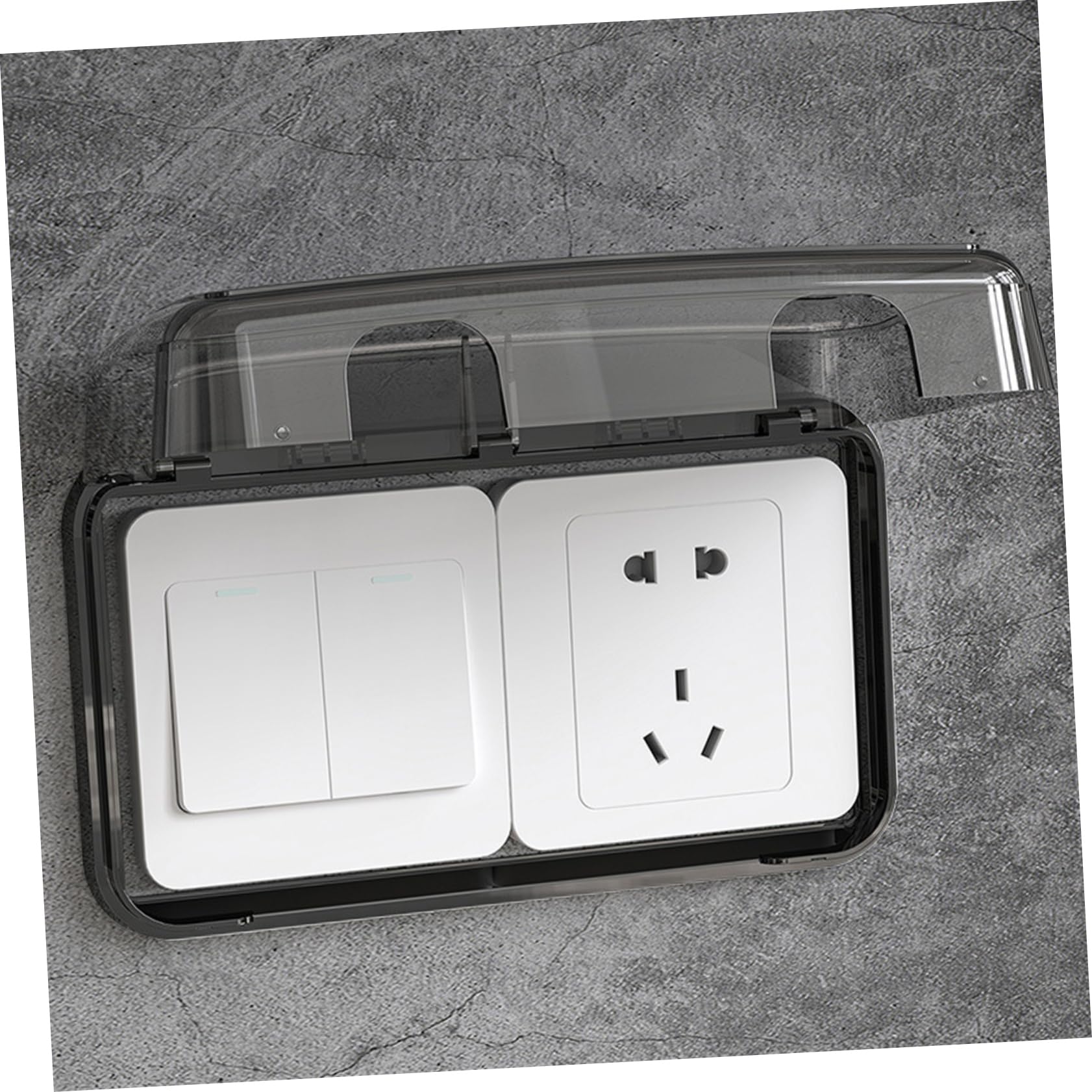 5 Pezzi Copripresa Adesivo per Interruttori e Prese Elettriche Protezione Antischizzo per Uso Ed Design Resistente per Cucina Bagno e Ufficio Trasparente