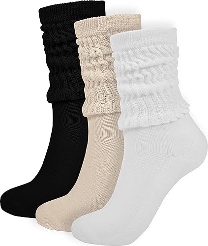 BomKinta Crew Slouch Socks Women - Retro Scrunch Short Sock