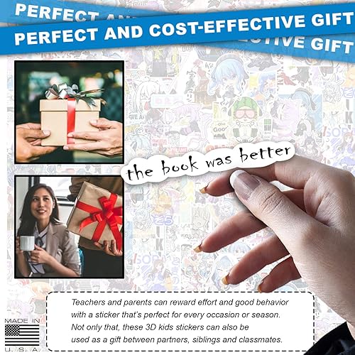 Miniatura 5 de The Book was Better - Adhesivo de vinilo impermeable, calcomanías para laptop, guitarra, motocicleta, bicicleta, monopatín, equipaje, teléfono,