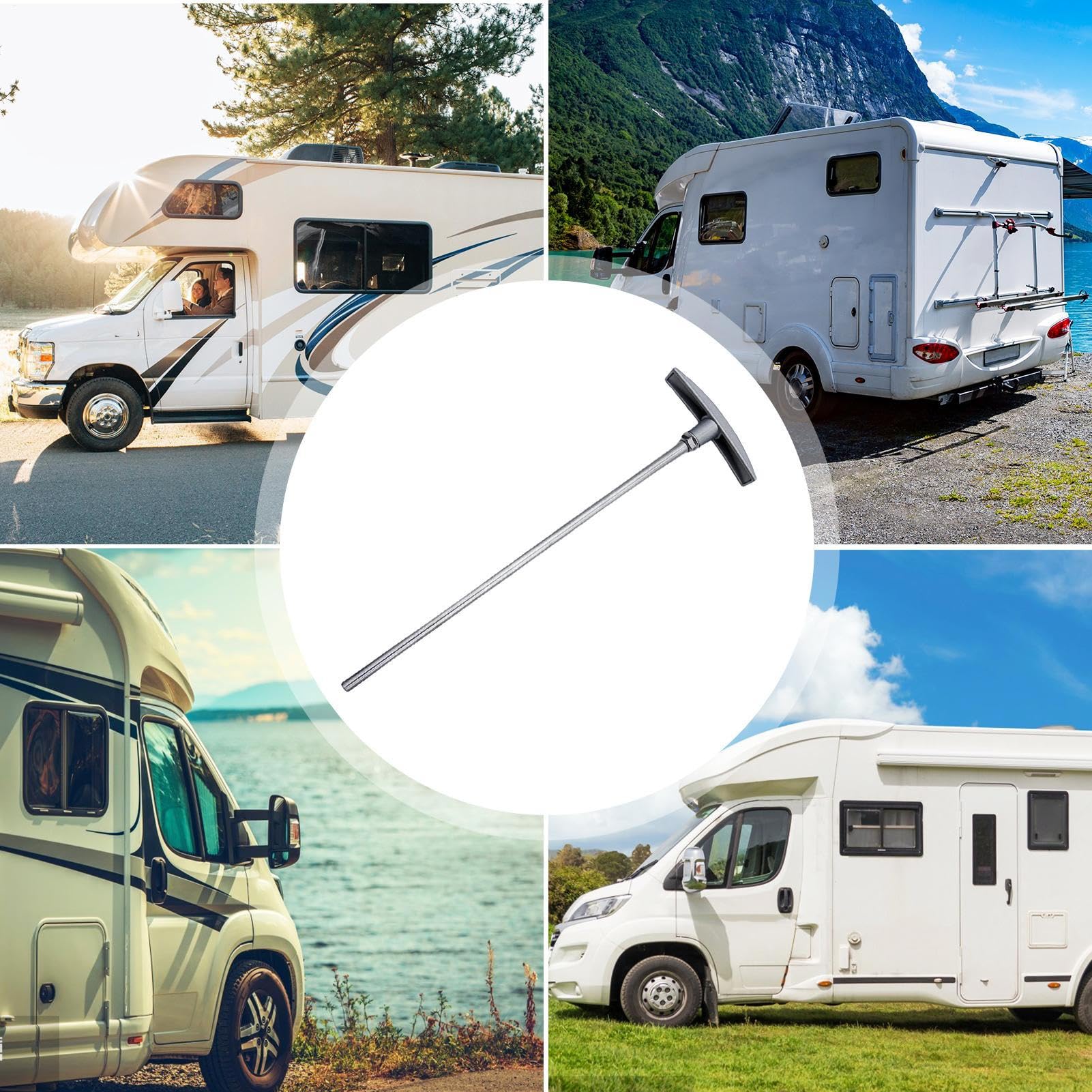 Varilla de extensión de válvula de alcantarillado para RV - Tubo de manija de tanque, varilla de reemplazo de válvula de desechos de 9 pulgadas para RV | Tubo de extensión conveniente para el