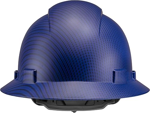 Miniatura 9 de Acerpal Diseño de fibra de carbono sin ventilación de ala completa, mate, casco duro aprobado por la OSHA, suspensión de 6 puntos, casco de