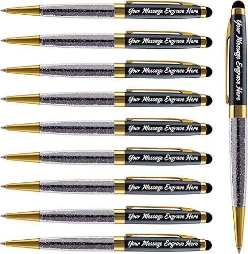 Ancolo Bolígrafos Personalizados para Regalo - Bolígrafo de Bola con Punta de Lápiz Táctil, Elegantes Bolígrafos de Diamante de Cristal Premium,