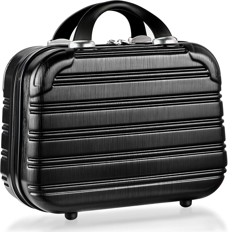 Maleta de maquiagem JZRTravel com estrutura rígida, 35,56 cm, grande capacidade, organizador cosmético