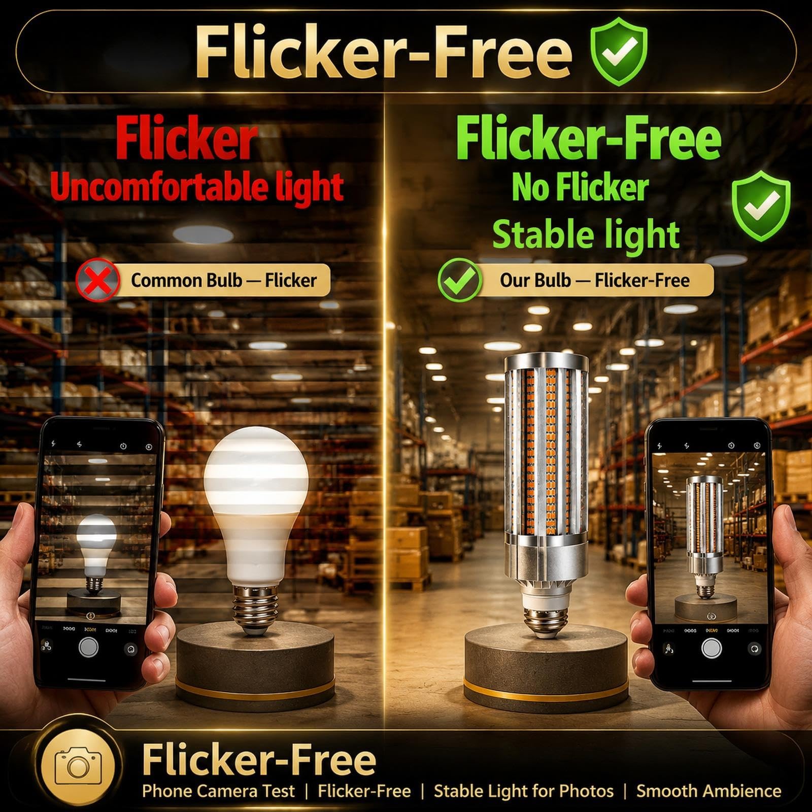 Lampadina LED Mais E27 Luce calda 3000K 60W Alta Potenza Non Dimmerabile