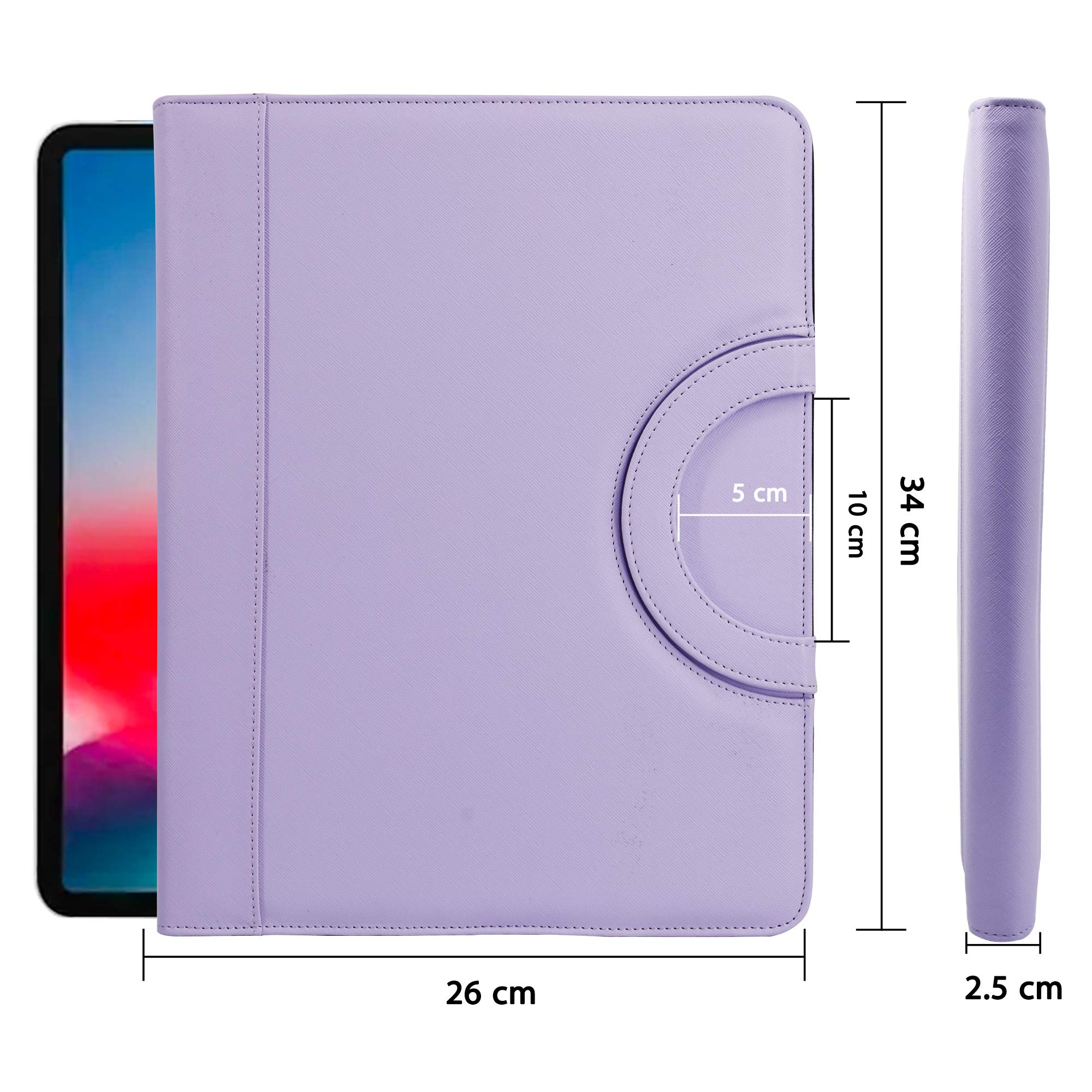 Cartella Portadocumenti GraduatePro A4 - In Pelle PU, Impermeabile, Rosa, Con Multiple Tasche - Foto 2