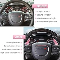 Vista 27 de Cubierta de cambios de volante extendidos para Dodge Challenger Charger Durango RT & Scat Pack 2015-2021, para Jeep Grand Cherokee 2014-2021