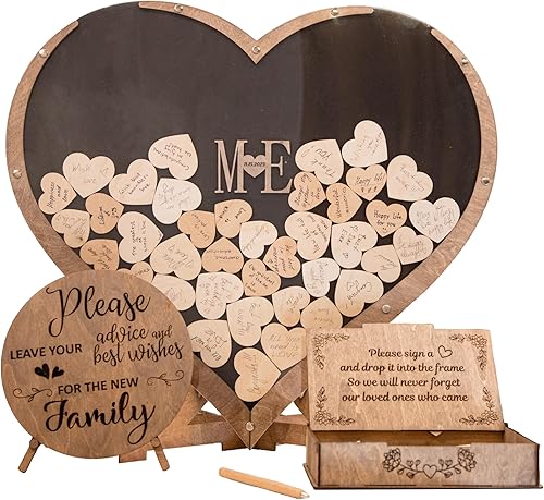 Personalized Wedding Guest Book Wedding Drop Box Wooden Rustic Wedding Decor Alternative Guest Book Wedding Ideas Wedding Heart Guest Drop Box